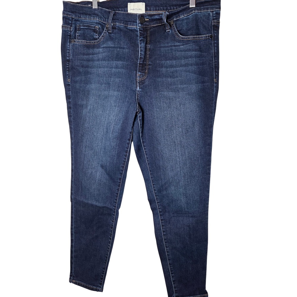 Habitual Skinny Ankle Crop Jeans Womens Plus Size 18W "Evie"